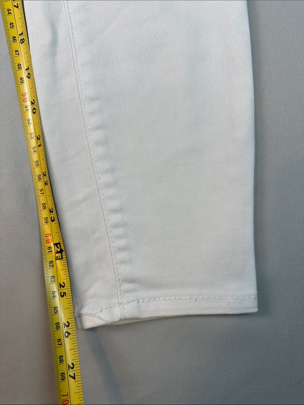 Curve Appeal White Mimimalist Jegging Pants Stretch Skinny Jeans Straight Ankle - Picture 7 of 10
